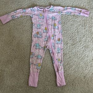 Little sleepies pink elephants zippy